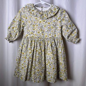 La Coqueta Yellow Floral Dress - 3T - Artisan Made in Spain